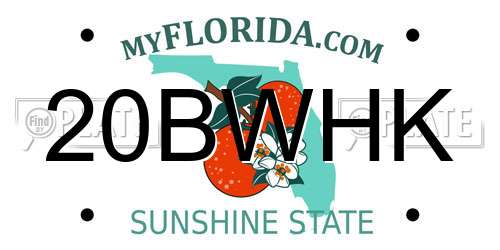 20BWHK Florida License Plate