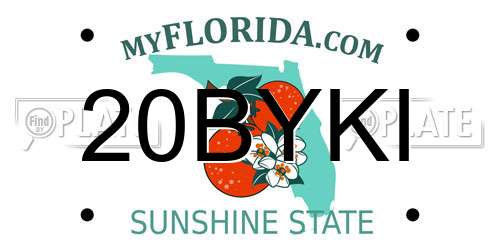 20BYKI Florida License Plate