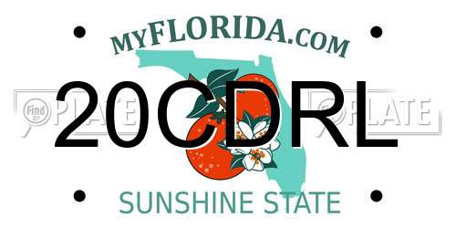 20CDRL Florida License Plate