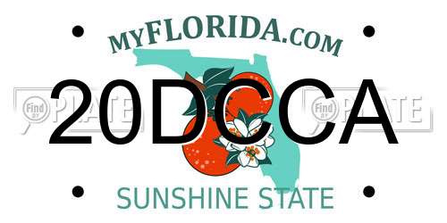 20DCCA Florida License Plate
