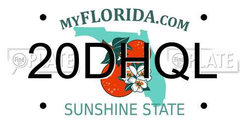 20DHQL Florida License Plate