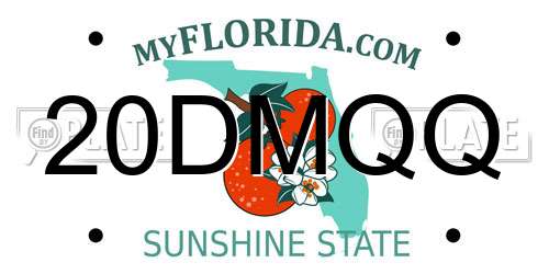 20DMQQ Florida License Plate