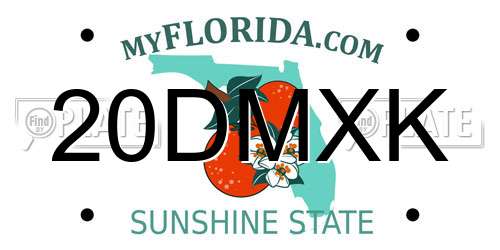 20DMXK Florida License Plate