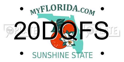 20DQFS Florida License Plate