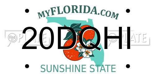 20DQHI Florida License Plate