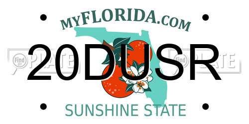 20DUSR Florida License Plate