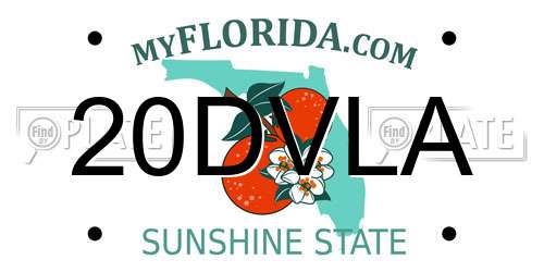 20DVLA Florida License Plate