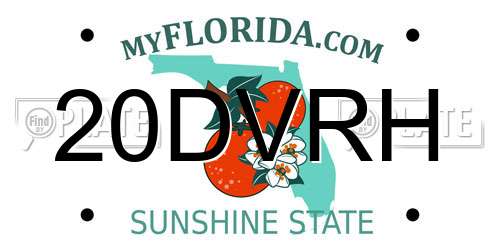 20DVRH Florida License Plate