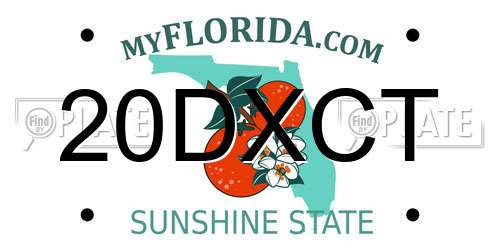20DXCT Florida License Plate