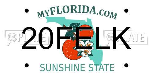 20FELK Florida License Plate