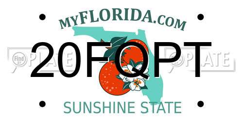 20FQPT Florida License Plate