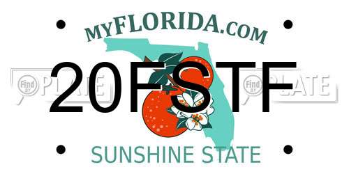20FSTF Florida License Plate