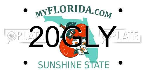 20GLY Florida License Plate