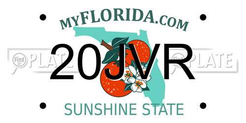 20JVR Florida License Plate