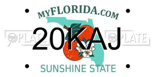 20KAJ Florida License Plate