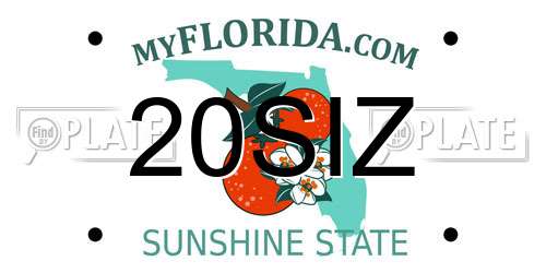 20SIZ Florida License Plate