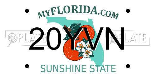 20YVN Florida License Plate