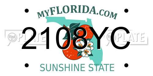 2108YC Florida License Plate