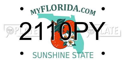 2110PY Florida License Plate