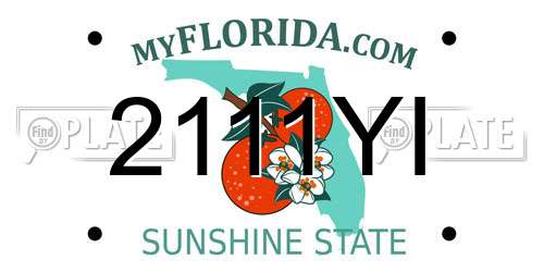 2111YI Florida License Plate
