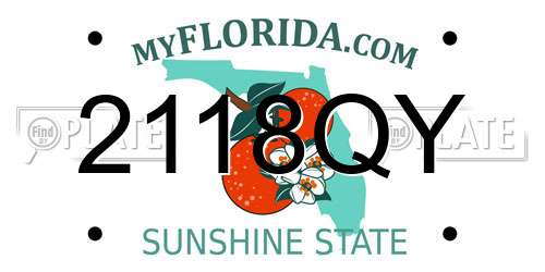 2118QY Florida License Plate