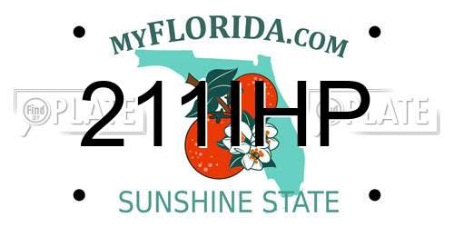 211IHP Florida License Plate