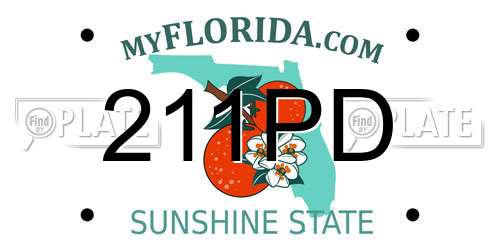 211PD Florida License Plate