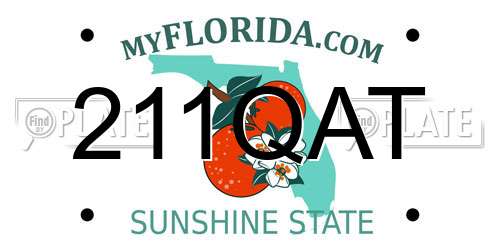 211QAT Florida License Plate