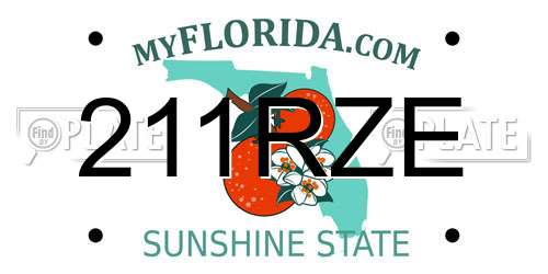 211RZE Florida License Plate
