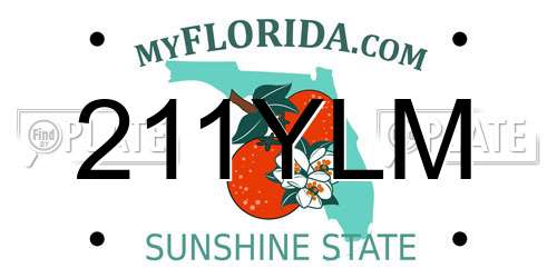 211YLM Florida License Plate