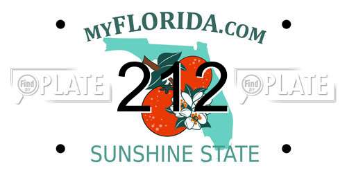 212 Florida License Plate