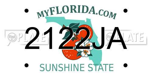 2122JA Florida License Plate