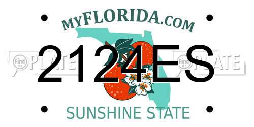 2124ES Florida License Plate