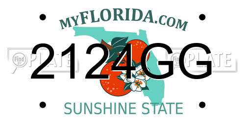 2124GG Florida License Plate