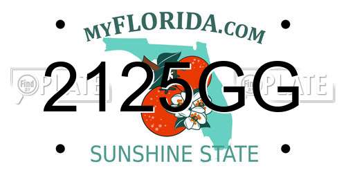 2125GG Florida License Plate