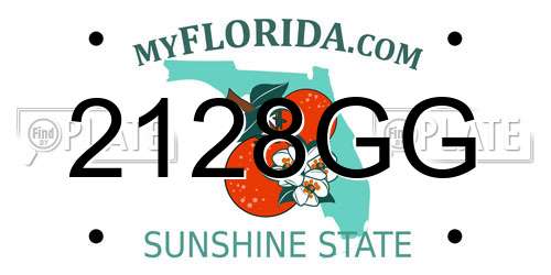 2128GG Florida License Plate