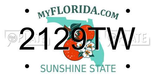 2129TW Florida License Plate