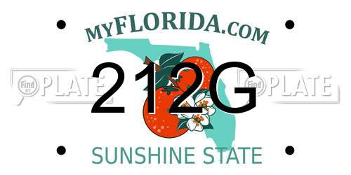 212G Florida License Plate
