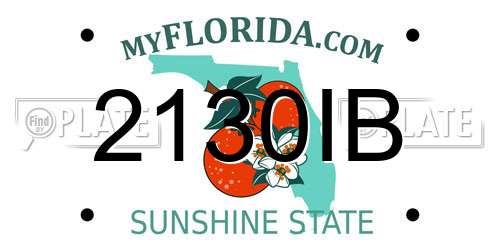 2130IB Florida License Plate