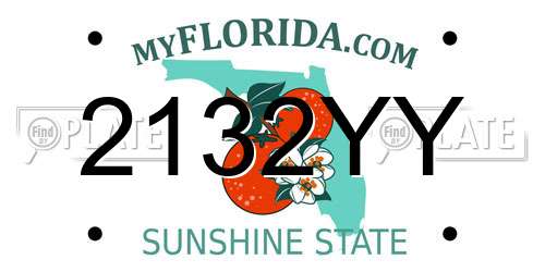2132YY Florida License Plate
