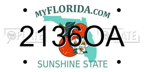 2136OA Florida License Plate