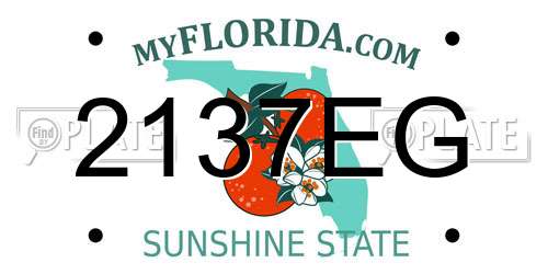 2137EG Florida License Plate