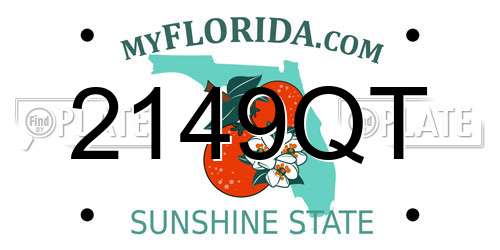 2149QT Florida License Plate