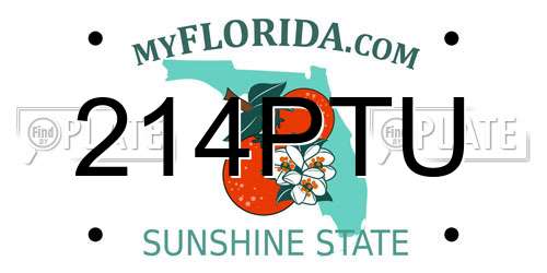 214PTU Florida License Plate