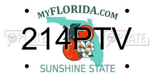 214PTV Florida License Plate