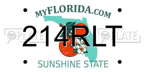 214RLT Florida License Plate