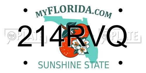 214RVQ Florida License Plate