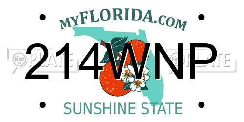 214WNP Florida License Plate