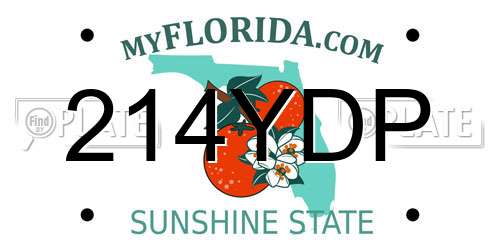 214YDP Florida License Plate