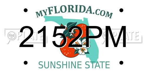 2152PM Florida License Plate